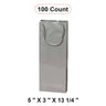 Chic Glossy Paper Wine Bottle Euro Tote 5" x 3" x 13 1/4"