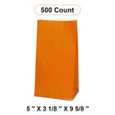 Colored Paper Favor Bags 5'' x 3 1/8'' x 9 5/8'' Bulk