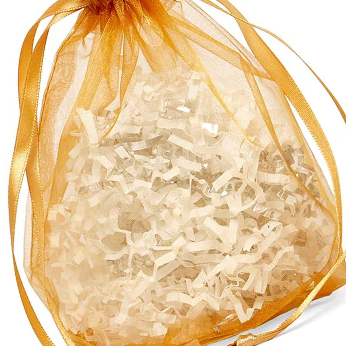 Wide Round Flat Bottom Organza Bags 6 1/2'' x 4'' x 7'' for Gifts Wrapping