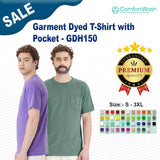 ComfortWash by Hanes® Garment-Dyed Crew Neck Short Sleeve T-Shirt with Pocket