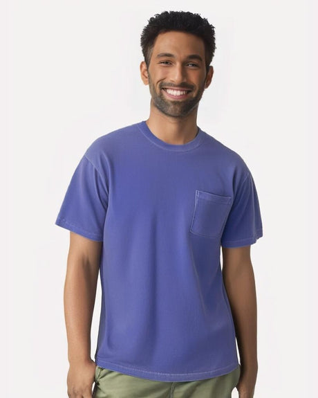 Comfort Colors® Garment-Dyed Heavyweight Crewneck Short Sleeve Pocket T-Shirt