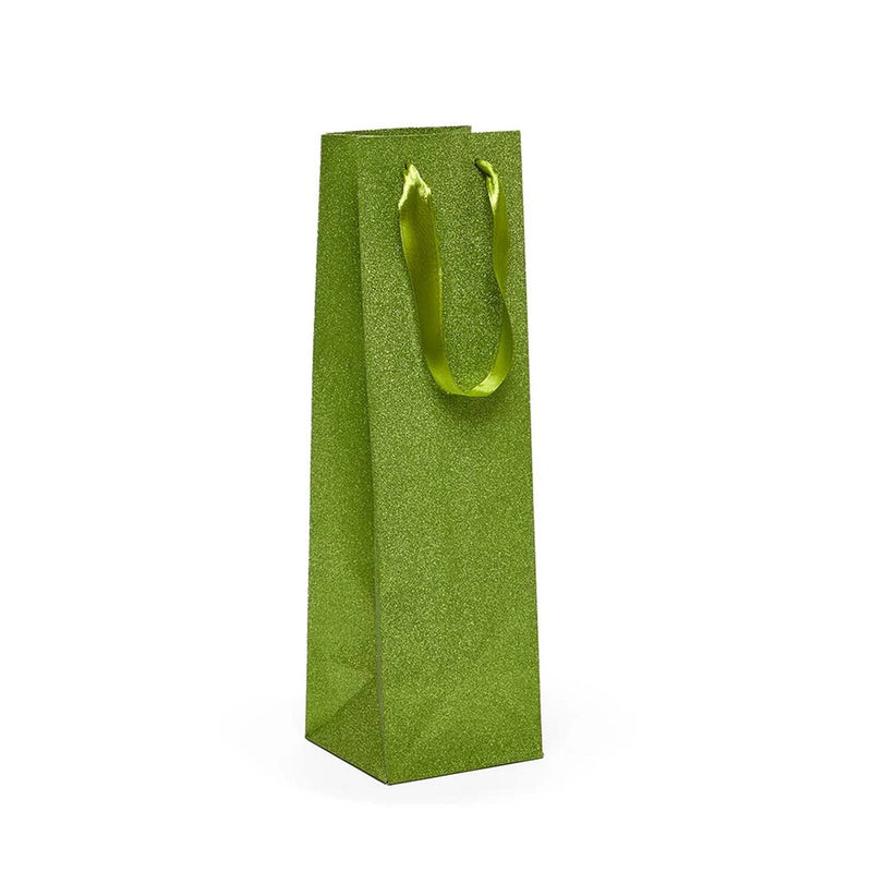 4 1/8'' x 4 1/8'' x 14 1/4'' Glitter Grain Wine Bags for Parties and Events