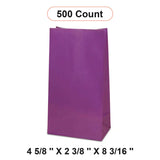 Colored Paper Bags 4 5/8'' x 2 3/8'' x 8 3/16'' Sealing Bags
