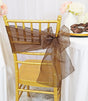 Organza Chair Sash 8x108 Chocolate