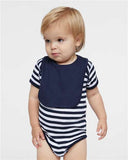 RADYAN® Infant Baby Rib Crewneck Short Sleeve Bodysuit