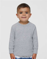 RADYAN® Toddler Cotton Jersey Long Sleeve Crewneck Tee - 3311
