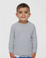 RADYAN® Toddler Cotton Jersey Long Sleeve Crewneck Tee - 3311