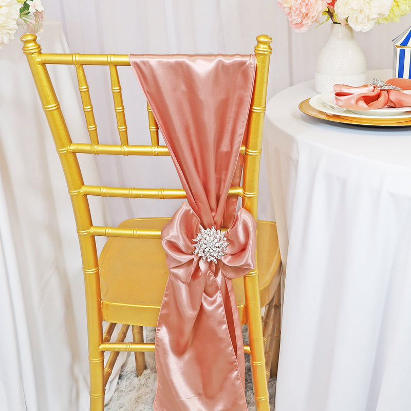Satin Chair Sash Sample 8x108 Rose Pink