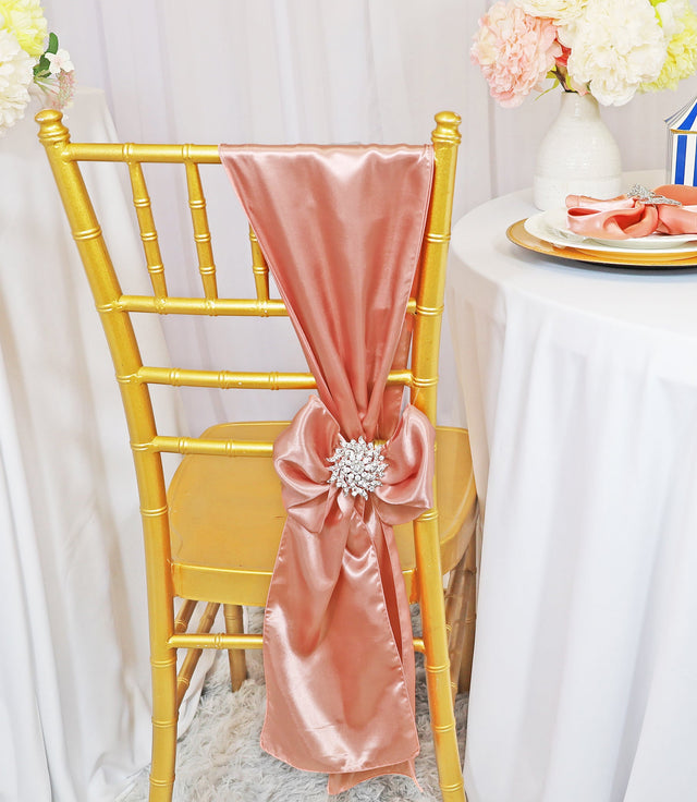 Satin Chair Sash Sample 8x108 Rose Pink