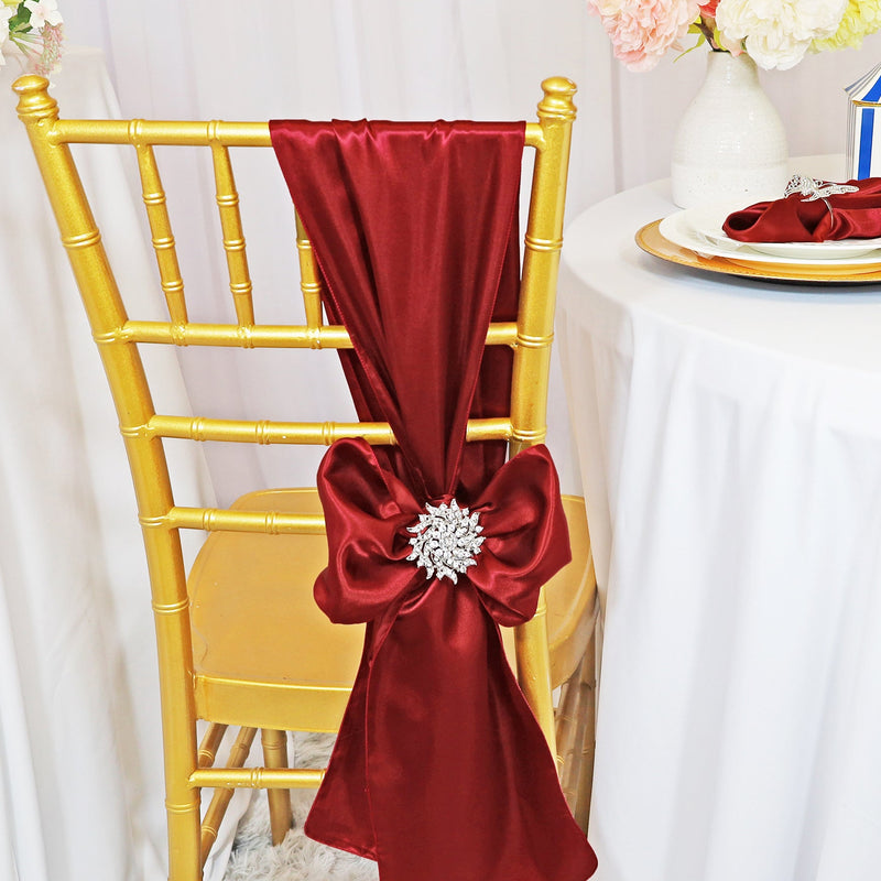 Satin Chair Sash Sample 8x108 Apple Red
