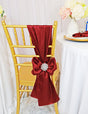 Satin Chair Sashes Apple Red 8x108
