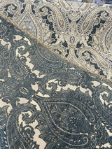 Swavelle Damask Shale Roof Garden Chenille Fabric - Damask Paisley, Shale Roof Garden, 58" Width (1 Yard)