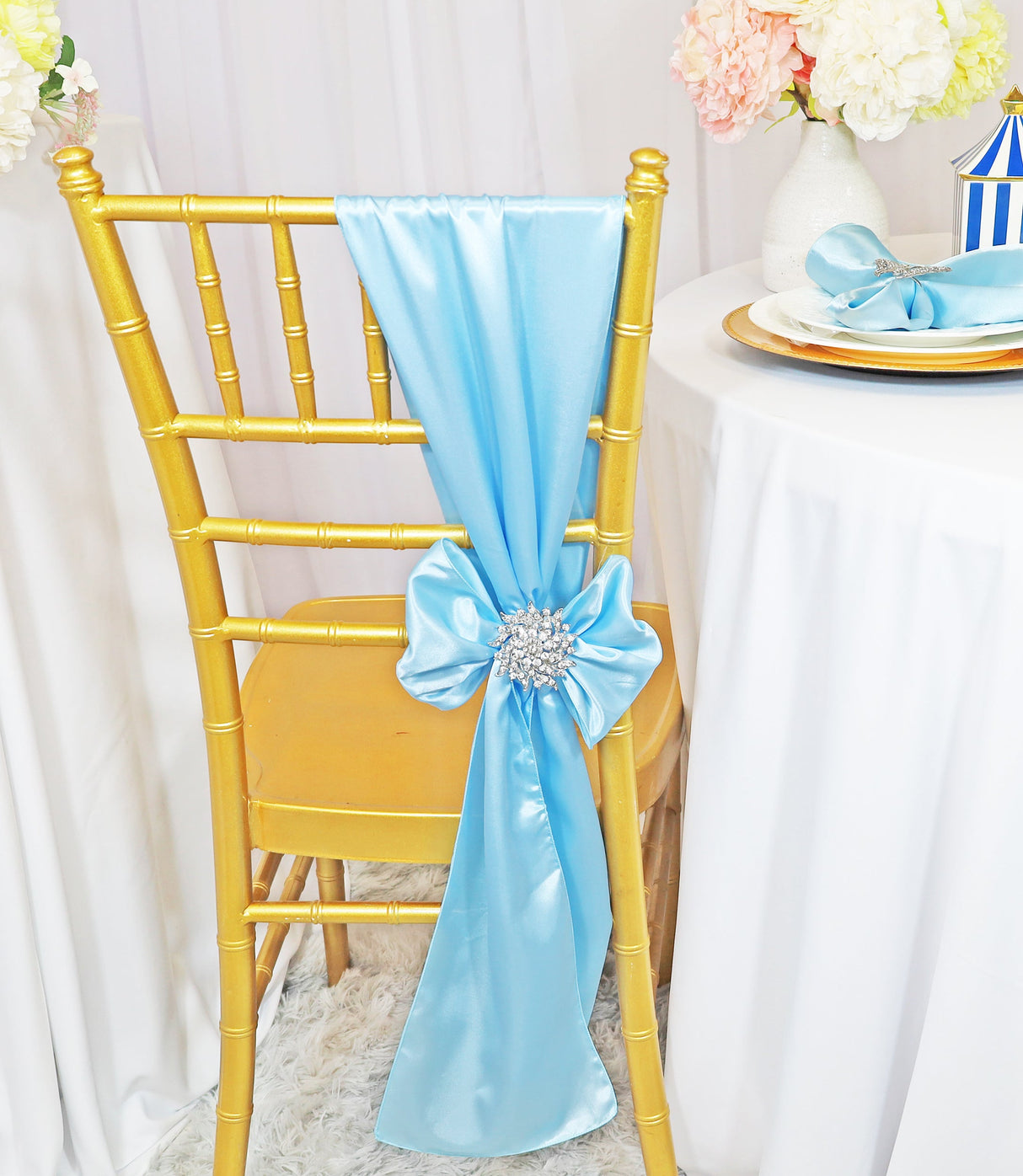 Satin Chair Sash Sample