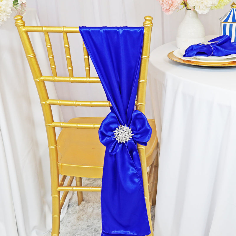 Satin Chair Sash Sample 8x108 Royal Blue