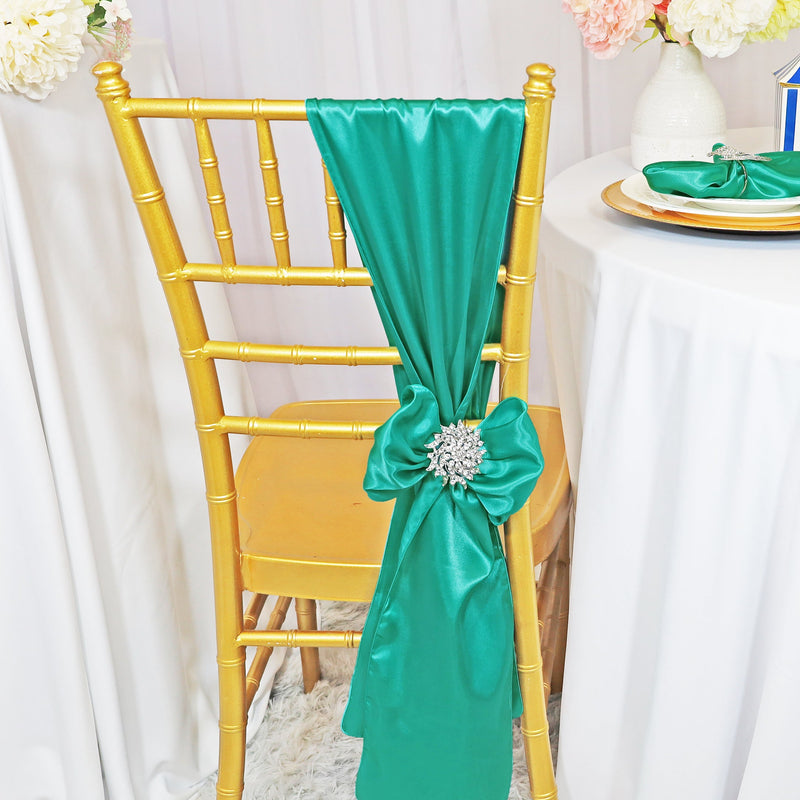 Satin Chair Sash Sample Jade