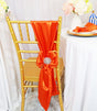 Satin Chair Sash Sample Orange