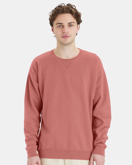 ComfortWash by Hanes® Garment-Dyed Crewneck Long Sleeve Sweatshirt