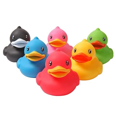 Candy Heart Phrases Rubber Ducks