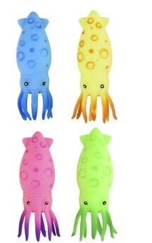 Squish & Stretch Squids 6 1/4 inches