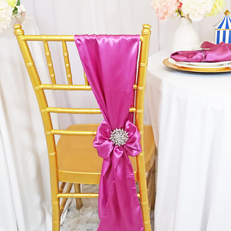 Satin Chair Sash Sample 8x108 Magenta/Azalea