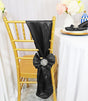 Satin Chair Sashes Black 8x108
