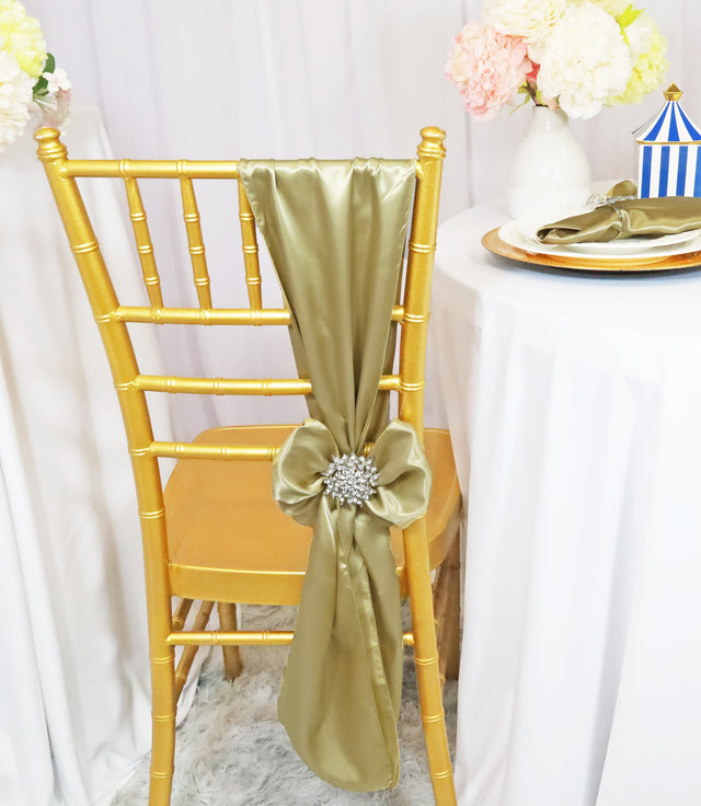 Satin Chair Sashes 8x108 Cappuccino