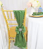 Satin Chair Sashes 8x108 Clover Green