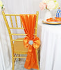 Satin Chair Sash Sample 8x108 Tangerine