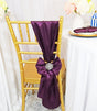 Satin Chair Sash Sample Plum