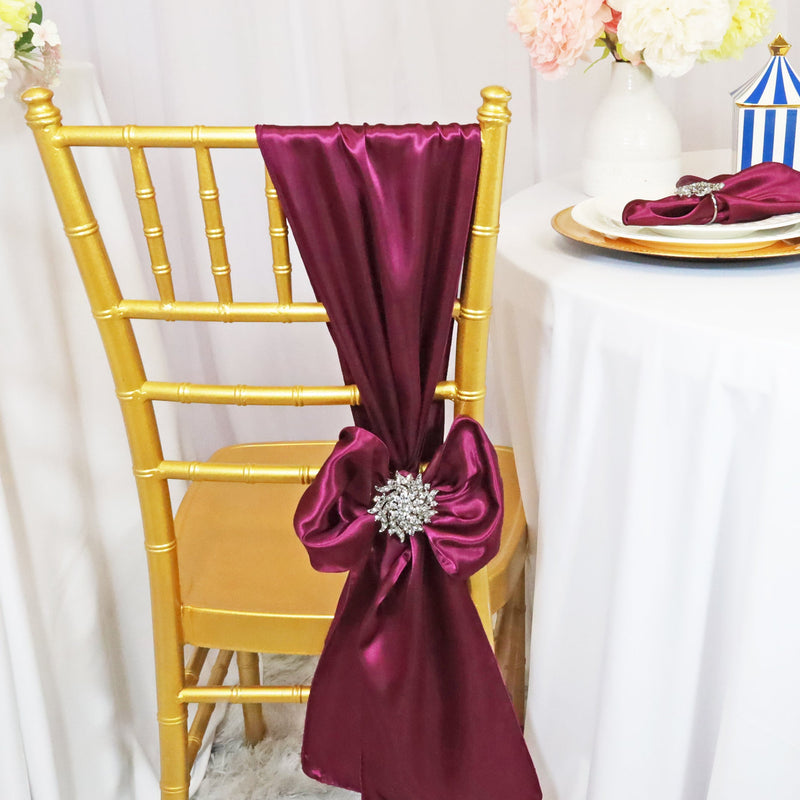 Satin Chair Sash Sample 8x108 Sangria