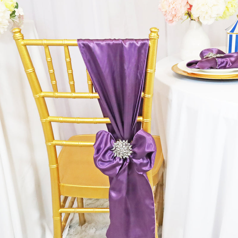 Satin Chair Sash Sample 8x108 Wisteria