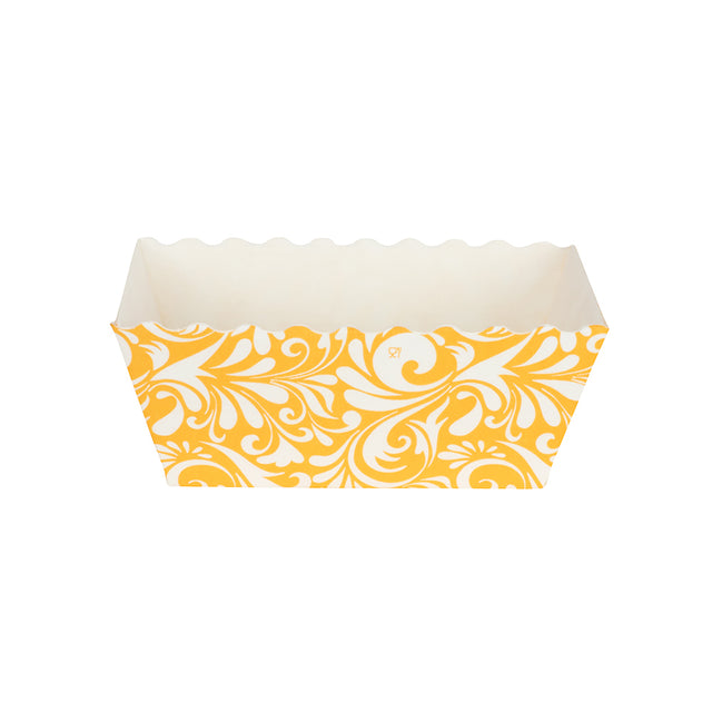 Novacart Orange Floral Easybake Loaf Baking Mold, 3-1/4" x 1-1/4" x 1-1/4" - Pack of 300