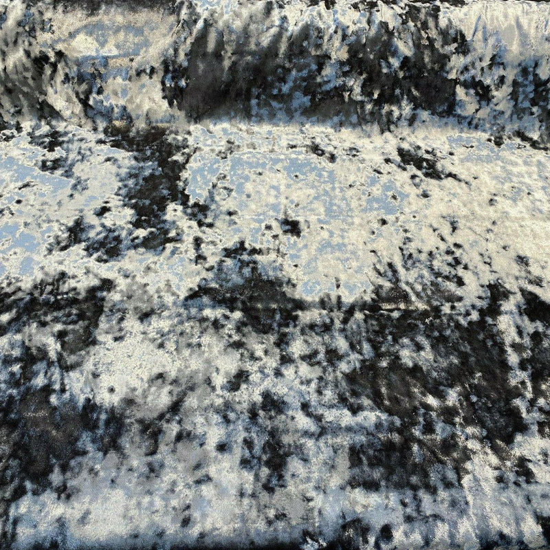 3D Velvet Polyester Fabric - Charcoal Gray Solid, Heavy Duty Upholstery, 1 Yard (By The Yard)