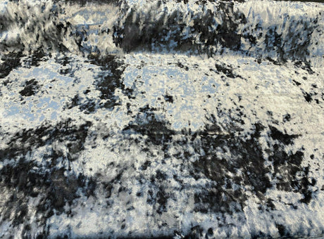 3D Velvet Polyester Fabric - Charcoal Gray Solid, Heavy Duty Upholstery, 1 Yard (By The Yard)
