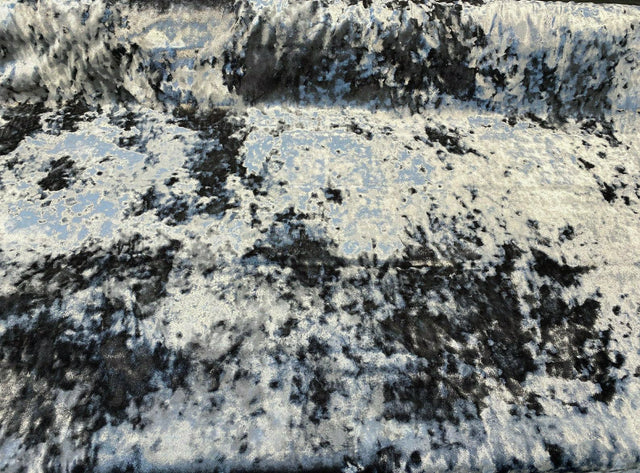 3D Velvet Polyester Fabric - Charcoal Gray Solid, Heavy Duty Upholstery, 1 Yard (By The Yard)