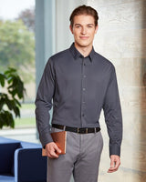 Devon & Jones® CrownLux Performance Men's Tonal Mini Check Woven Shirt