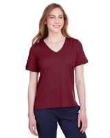 Devon & Jones® CrownLux Performance Ladies Plaited Rolled Sleeve Top