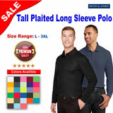 Devon & Jones® CrownLux Performance Tall Plaited Long Sleeve Polo