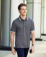 Devon & Jones® Men's Plaited Tipped Polo