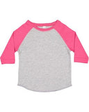 RADYAN® Toddler Baseball Fine Jersey Three-Quarter Sleeve T-Shirt