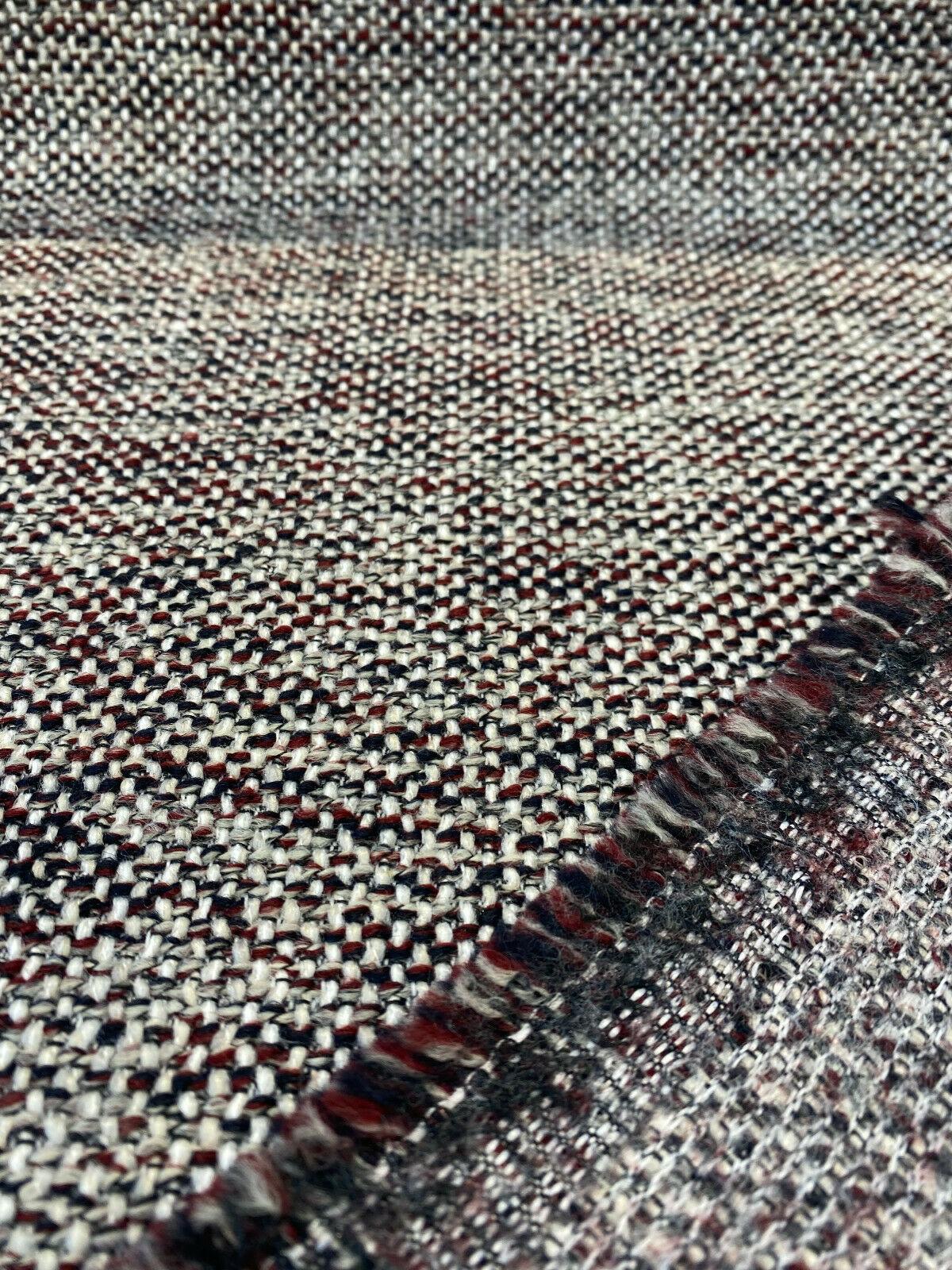 Swavelle Chenille Ridge Merlot Latex Backed Chenille Fabric - Merlot Basket Weave, 55" Width (1 Yard)