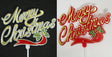 3.5" x 2.5" Merry Christmas w/ Ribbon Plaque - 36 count