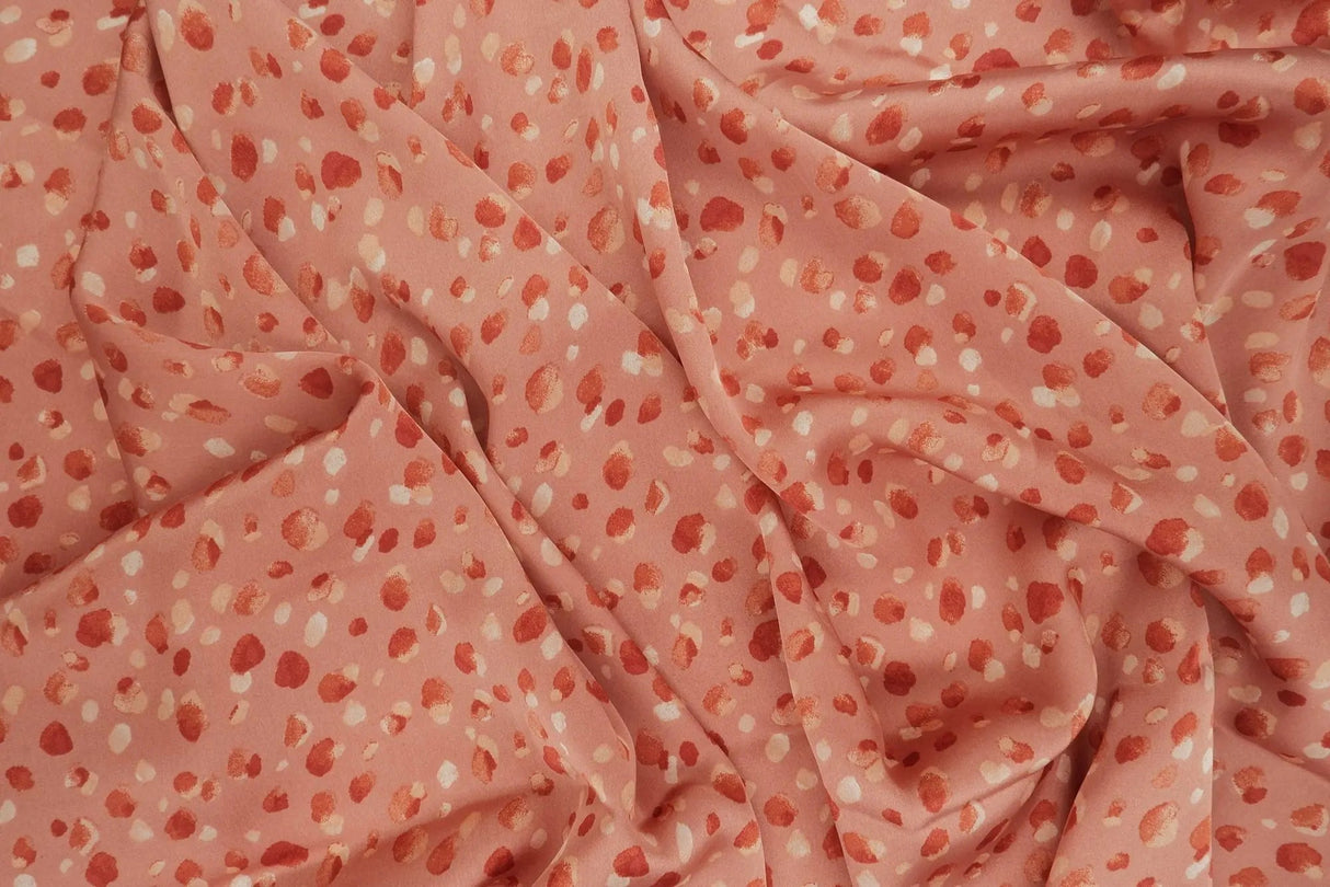 1 Yard Polyester Satin Fabric Conversational Print Smooth Lightweight Drapey 57/58" Width