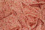 Satin Abstract Animal Print Fabric Mauve