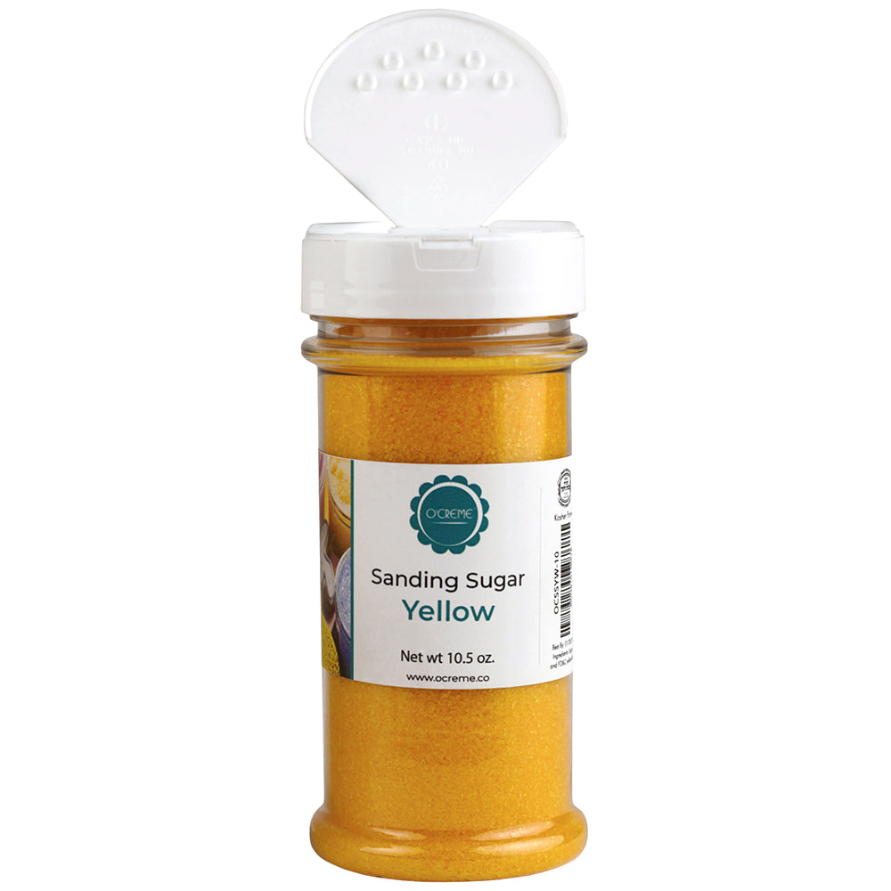 O'Creme Golden Yellow Sanding Sugar, 10.5 oz.