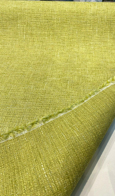 Mill Creek Chenille Upholstery Fabric - Green Tropical Channel Island, 55" Width (1 Yard)