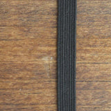 1/4" Black Flat Braided Durable Elastic 5 Yards