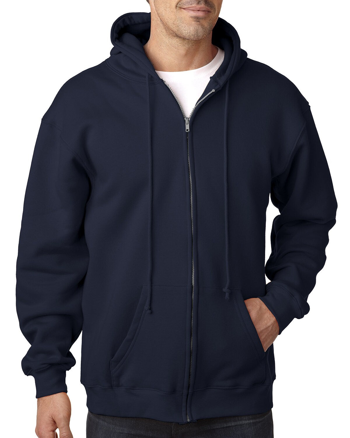 Bayside® Adult USA Made Full-Zip Heavyweight Hooded Sweatshirt