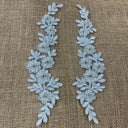 Beaded Corded Floral Lace Applique