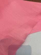 Pink Shantung Faux Silk Polyester Fabric - Solid Pink, 57" Width (1 Yard)